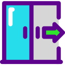 security,signs,arrow,direction,signaling,exit,emergency,door,fire exit