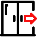 security,signs,arrow,direction,signaling,exit,emergency,door,fire exit