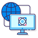 world,education,science,monitor,earth grid,atom,elearning,distance learning