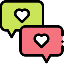 speech bubble,social media,heart,love,like,facebook like,follow