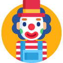 avatar,professions and jobs,user,people,fun,halloween,costume party,carnival,costume,clown,fairground,circus,noise