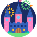 architecture and city,entertainment,fun,playground,fantasy,castle,amusement park,fireworks,fair ground