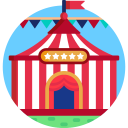 architecture and city,entertainment,leisure,buildings,carnival,show,kids,tent,circus,performance,circus tent,hut,entertaining