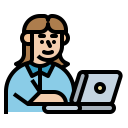 computer,woman,avatar,professions and jobs,laptop,user,people,employee,worker,customer