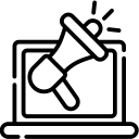 computer,laptop,megaphone,marketing,communications,promotion,shout,bullhorn,protest,announcer,loudspeaker,announcement