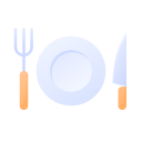 food and restaurant,dish,plate,restaurant,knife,river plate