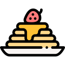 food,food and restaurant,sweet,dessert,baker,strawberry,syrup,pancake