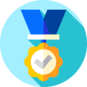 sports and competition,medal,winner,award,insignia,check mark,reward
