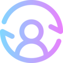 avatar,user,profile,people,circular arrows,curve arrows