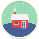 nature,scenery,cottage,snowy,landscapes