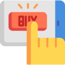 commerce and shopping,commerce,button,rounded,buy,circumference