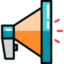 commerce and shopping,megaphone,communications,Tools and utensils,promotion,shout,protest,announcer,loudspeaker