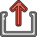 interface,upload,arrows,multimedia option,direction,outbox,up arrow,uploading
