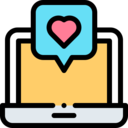 technology,computer,laptop,communications,heart,love,notification,message,love and romance