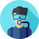 avatar,professions and jobs,user,profile,social,job,profession,diver