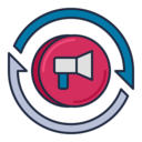 megaphone,marketing,circular arrows,Ad,advert