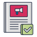 document,megaphone,marketing,check,content