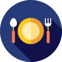 food and restaurant,Tools and utensils,dish,plate,restaurant,knife,cutlery,fork
