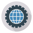 ui,computer,gear,cogwheel,browser,communications,monitor,internet,screen,connection,communication,globe grid,gears,world grid,earth ok 