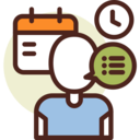 clock,professions and jobs,time and date,user,people,appointment,schedule,work,worker,manager,timer,manage,meeting,business and finances,reunion