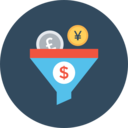 money,business and finance,dollar,business,exchange,currency,yen,euro,commerce,funnel,coins,finances
