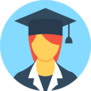 femenine,avatar,education,user,girl,student,graduate,graduated