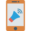 seo and web,speaker,smartphone,megaphone,marketing,communications,mobile phone,cellphone,shout,bullhorn,announcer,loudspeaker,announcement,advertising,loud
