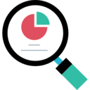 business and finance,banking,magnifying glass,search,statistics,chart