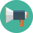 seo and web,megaphone,Tools and utensils,shout,protest,announcer,loudspeaker