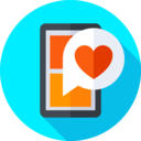 technology,smartphone,communications,chat,phone,heart,touch screen,mobile phone,cellphone,love,message,valentines day,love and romance,love message