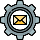 interface,gear,edit tools,cogwheel,mail,envelope,communications,email,settings,construction and tools,message,note