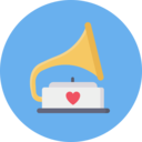 electronics,music and multimedia,heart,song,love and romance,gramophone,antique