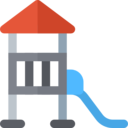 architecture and city,park,kid and baby,kids,childhood,amusement park,slide,stick man