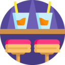 food and restaurant,glasses,drinks,alcohol,bar,restaurant,alcoholic drinks,chairs,straws