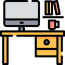 education,furniture and household,chair,classroom,desk,teacher desk