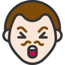 man,people,feelings,emoticons,heads,faces,indignation