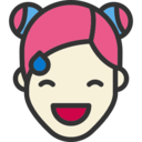 people,girl,feelings,emoticons,smile,sweat,heads,faces