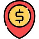 dollar,interface,signs,maps and location,pin,map pointer,map point,map location,placeholder,location,dollar symbol ok 