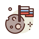 flag,miscellaneous,star,space,moon,moon landing,space colonization