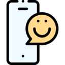 smartphone,communications,chat,mobile phone,cellphone,message,happy,emoticon