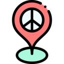 miscellaneous,maps and location,pin,map point,placeholder,location,appointment,peace,manifestation,pacifism,peace symbol
