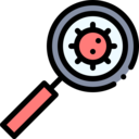 virus,healthcare and medical,magnifying glass,search,loupe,biology,bacteria,searching