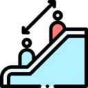 healthcare and medical,people,distance,stairs,public service,escalator,keep distance,cautious