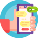 text,smartphone,speech bubble,conversation,communications,chat,phone,hand,mobile phone,cellphone,message,chat box,chat bubble,chatting,text message