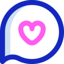 speech bubble,communications,social media,heart,love,like,notification,message,facebook like,reaction