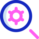 ui,gear,seo and web,magnifying glass,search,loupe,configuration