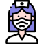 Avatars with medical mask icon 64x64