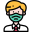 Avatars with medical mask icon 64x64