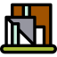 Linear Color Types of houses icon 64x64