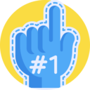 sports and competition,finger,hand,fan,american football,supporter,sponge